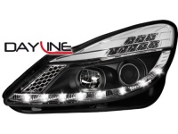 DAYLINE přední světla Opel Corsa D 06+ černé DAYLINE přední světla Opel Corsa D 06+ černé