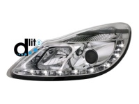 D-LITE přední světla s denním svícením Opel Corsa D 06+ chrom D-LITE přední světla s denním svícením Opel Corsa D 06+ chrom