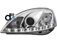 D-LITE p�edn� sv�tla s denn�m sv�cen�m Opel Corsa C 01-06 chrom