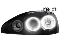 Přední světla Opel Corsa C 01-06 CCFL Angel Eyes černé Přední světla Opel Corsa C 01-06 CCFL Angel Eyes černé