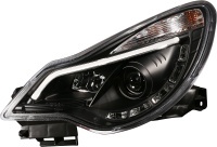 P�edn� sv�tla (lampy) �ern� + DRL denn� sv�cen� Opel Corsa D -- rok v�roby 2011-14
