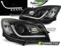 Přední světla Opel Insignia, 2008-2012, Tube Light, LED, černé black Přední světla Opel Insignia, 2008-2012, Tube Light, LED, černé black