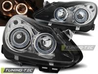 Přední světla Opel Corsa D, 2006-, Angel Eyes, černé black Přední světla Opel Corsa D, 2006-, Angel Eyes, černé black